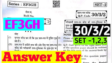 CBSE Class 10th Boards Maths Answer Key | SET 2 | 30/3/2 | Class 10 Boards 2025 Maths |
