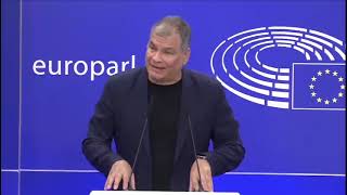 Rafael Correa ante el Parlamento Europeo pide presionar a Ecuador por salvoconducto para Glas