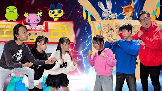 Cardboard House] Tamagotchi vs Zootopia 🐰 Serious cardboard house