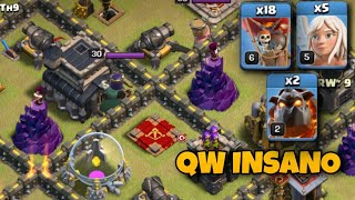 QUEEN WALK LALOON A ESTRATÉGIA MAIS INSANA DO CV9 NO CLASH OF CLANS