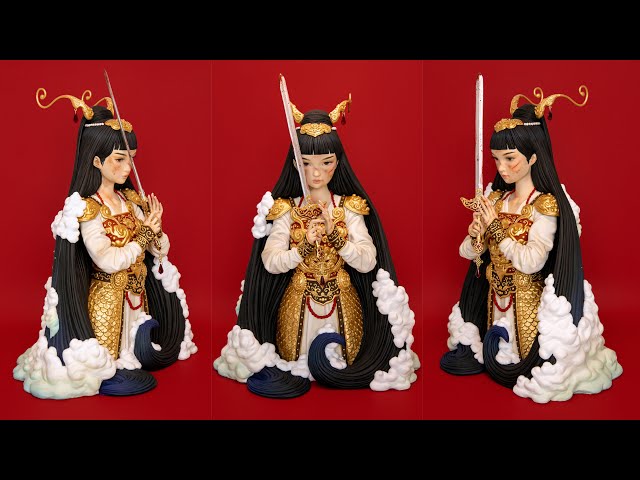 巾帼英雄 Heroine Making Process | Female Warrior Clay Sculpture