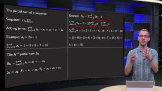 The partial sum of a sequence