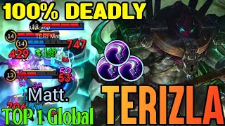 100% DEADLY‼️Terizla Best Build 2024 - Top 1 Global Terizla by Matt. ~ Mobile Legends