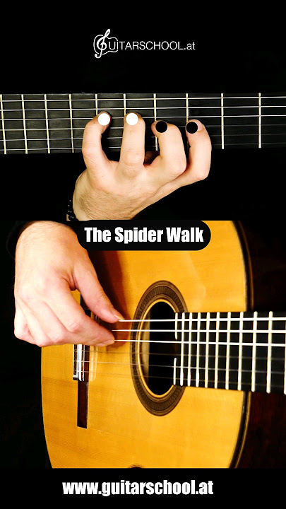 Struggling with stiff fingers while learning guitar? The Spider Walk 🎸