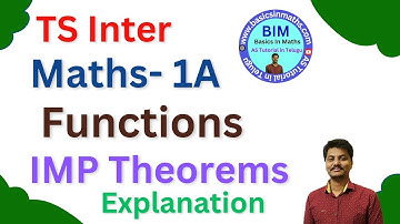 TS Inter | Functions Theorems| important theorems in functions|7 Marks Important Questions