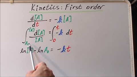 Kinetics: first order reaction integrated rate law and half-life derivation