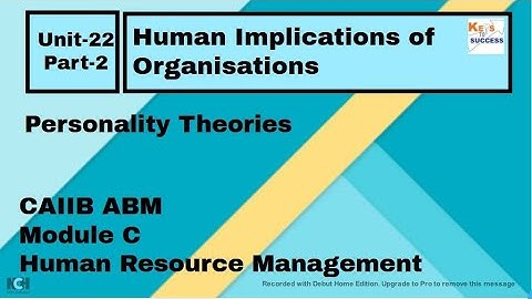 CAIIB ABM Module C Unit 22: Human Implications of Organisations - Part 2