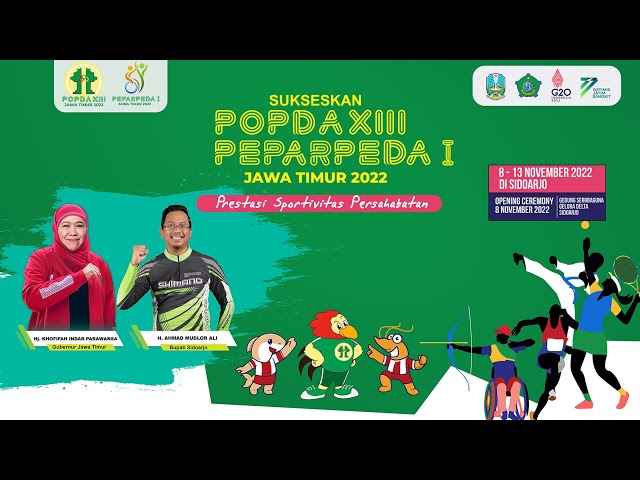 Opening Ceremony POPDA XIII dan PEPARPEDA I Jawa Timur 2022 Di Sidoarjo