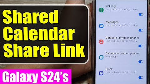 Galaxy S24/S24+/Ultra: How to Get a Shared Calendar Share Link 📅🔗
