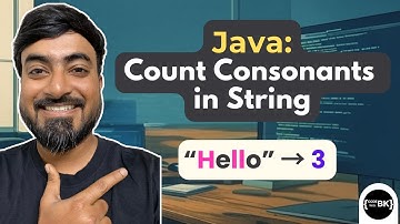 Java Program to Count Consonants in a String