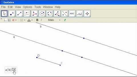 Drawing Parallel Lines in GeoGebra