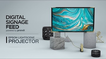 Epson LightScene Projector Review: Digital Signage Feed by Prendi