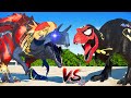 Captain Marvel Ultimasaurus vs Bat SpiderMan T-Rex  Dinosaurs Fight - (Jurassic World Evolution🌍)