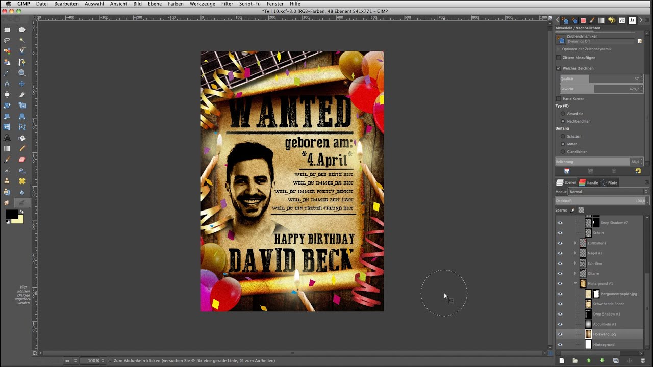 Bildbearbeitung Gimp Tutorial Deutsch Poster Alarm Teil1 Youtube