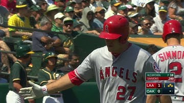 LAA@OAK: Marte gets plunked with the bases loaded