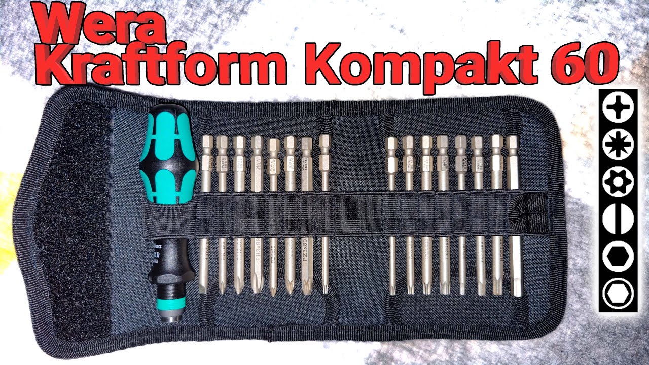 Wera 05051042001 Kraftform Kompakt 60, Imperial, 17 Pièces, Noir/vert - Tournevis