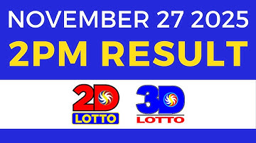Lotto Result Today November 27 2025 2pm