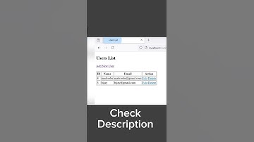CRUD || PHP And MySQL #webdevelopment  #PHP #MYSQL