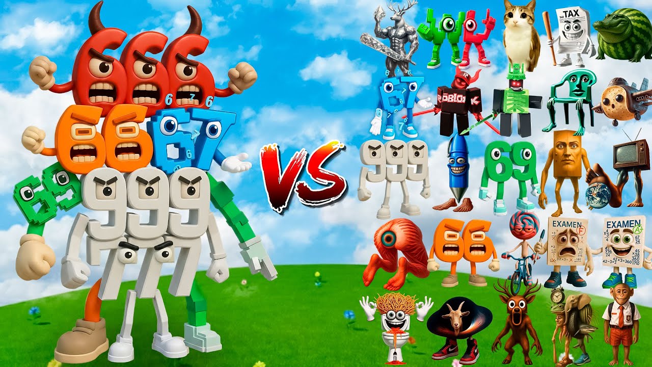 FUSION NUMBERS vs All NEW Secret Brainrot Bosses | Minecraft Mob Battle