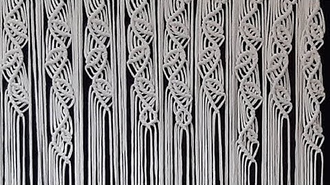 Tutorial Cortina en Macramé N47. Macramé curtain tutorial. Tutorial de rideau en macramé.