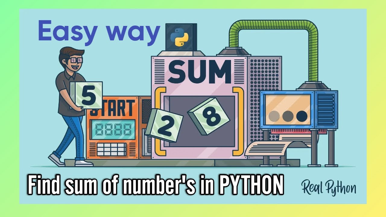 How to find sum of numbers in PYTHON . easiest way - YouTube