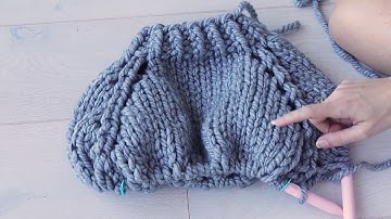 How to Separate Sleeve Stitches in a Top Down Raglan Sweater - Placing Markers and Holding Stitches