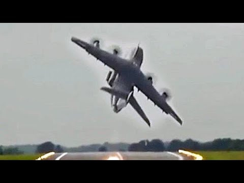 Airbus A400M Combat-Style Takeoff at RIAT 2017