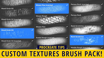 PROCREATE 5 - Custom Textures Brush Pack Tutorial!