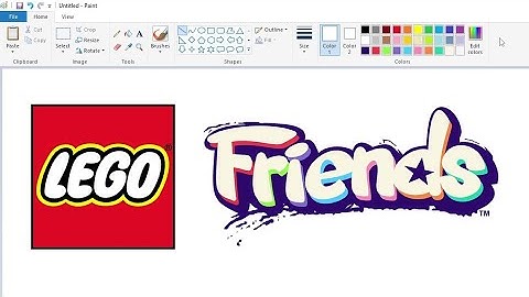 How to draw the Lego Friends logo using MS Paint | How to draw on your computer