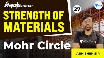 Mohr Circle | L:27 | Strength of Materials | Abhishek Kumar Sir