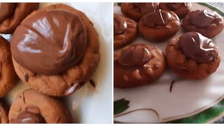 #كوكيز نوتيلا ب ٣مكونات فقط.عشر دقائق.nutella Cookies 