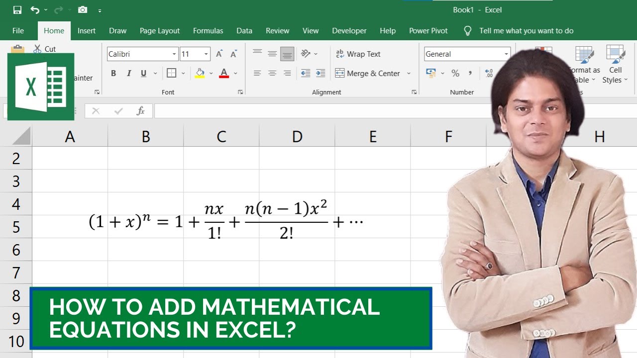 Excel Extention 1 Math How to add mathematical equations in excel? - YouTube
