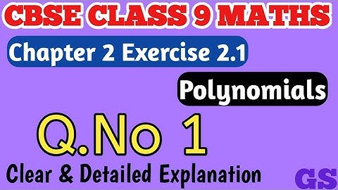Chapter 2 - Exercise 2.1 (Q.No 1) POLYNOMIALS | CBSE Class 11th Applied Maths in Tamil | NCERT