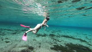 Swimming Underwater Bliss Of Her Being At Alexander Springs