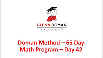 Glenn Doman 65 Day Math Program - Day 42 (Numbers 75 to 84) and Division only with Answer Card