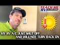 &quot;My RV A/C Just Shut Off And Will Not Turn Back On&quot; | Teach Me RV!