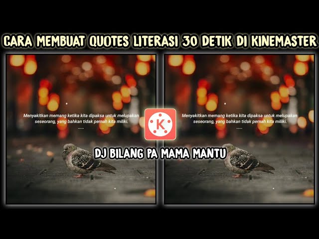 Cara Membuat Video Quotes Literasi 30 Detik Keren Di Kinemaster | Dj Bilang Pa Mama Mantu class=