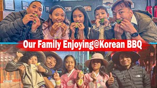 Our Family enjoying Korean food@Korean BBQ Restaurant Ekantakuna Lalitpur ❤️❤️