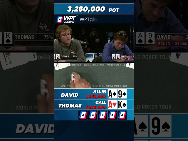 Two Pair Power: David's All-In Pre-Flop Drama! #shorts