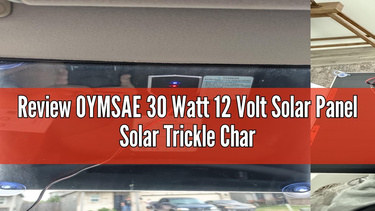 Review OYMSAE 30 Watt 12 Volt Solar Panel Solar Trickle Charger 30W 12V ...