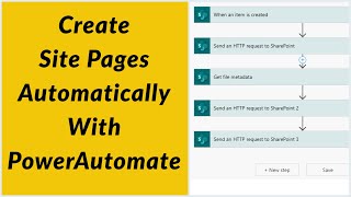 Create SharePoint Site Pages automatically with Power Automate