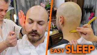 SHAVING TO SLEEP | Amazing Barber Treatment and ASMR HEAD MASSAGE