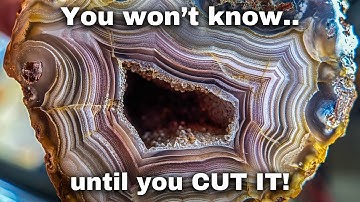Unlocking HIDDEN beauty by cutting Agates open!