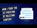 Surfer SEO Review: How I Took The Number 1 Position By Deleting 85% Of My Pages Content