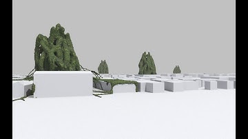 Cinema 4d - X-Particles - Tower - Swarm and Skinner - Moss Growth