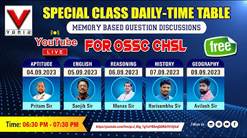 07th SEPTEMBER | HISTORY | OSSC CHSL MEMORY BASED QUESTION DISCUSSION BY VANIK BEST FACULTY#vanik