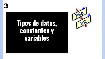 3. Pseint. Tipos de datos, constantes y variables