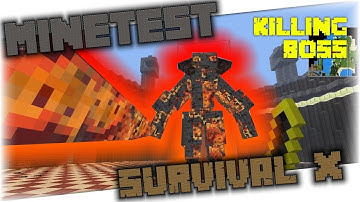 Minetest - Survival X Gameplay 03 - Killing the Boss