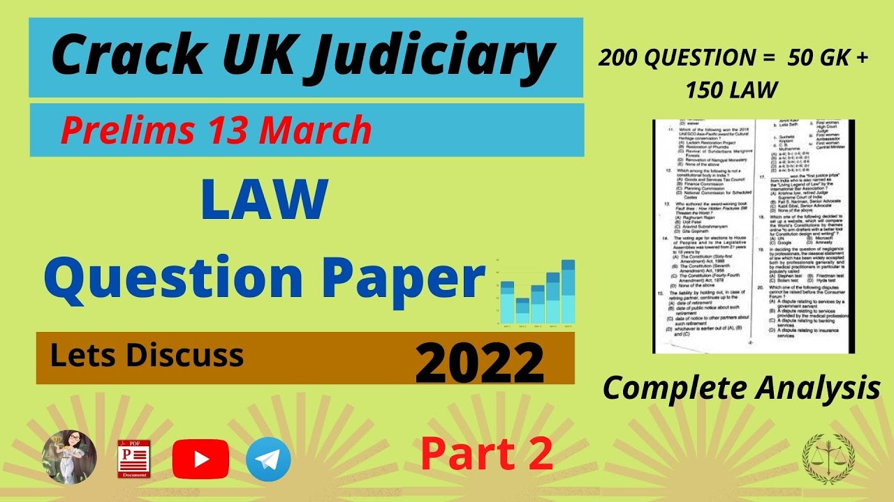 U.K. Judiciary ||Unofficial Answer key || Part - 2 LAW || 