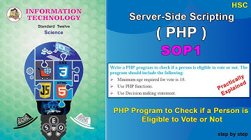 SOP 1 PHP Class 12 | Server Side Scripting PHP SOP1 Class 12 | #phpsop1 | #php